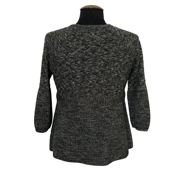 Calvin Klein Womens Tie Front Knit Cardigan Sweater Size S Gray Black - Picture 3 of 6